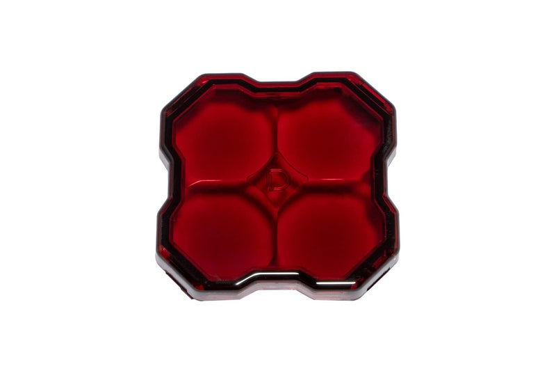 Diode Dynamics Stage Series LED Rock Light Lens (one), Red Clear - Image 1