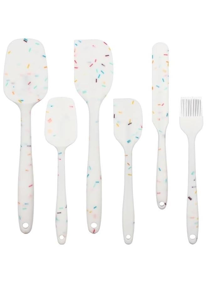 HOOKOR Silicone Spatula, Set of 6 Heat Resistant 600 Food Scraper for Baking, Cooking, Mixing, Scraping, Nonstick Cookware Kitchen Utensils - Image 4