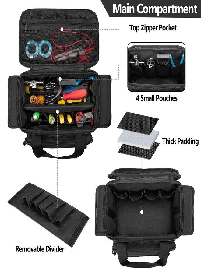 Rexmica Small Tool Bag with Anti-friction and Thick Padded Bottom, Tool Storage Organizer for Men, Tactical Bag, Range Bag, Multi-functional Work Tote for Repairman, Electrician, Carpenters, Handyman - Image 2