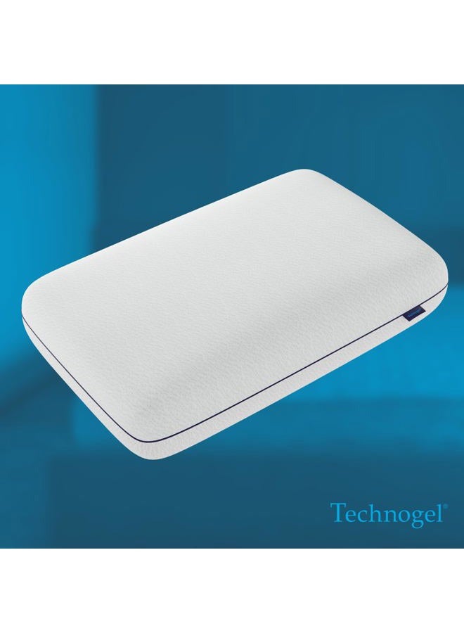 Technogel Deluxe Cooling Gel Pillow - Patented Cooling Technology, Odorless Memory Foam – Breatable Ergonomic Support for Side & Back Sleepers with Washable Cover, 5.5" (Thick) - Image 5