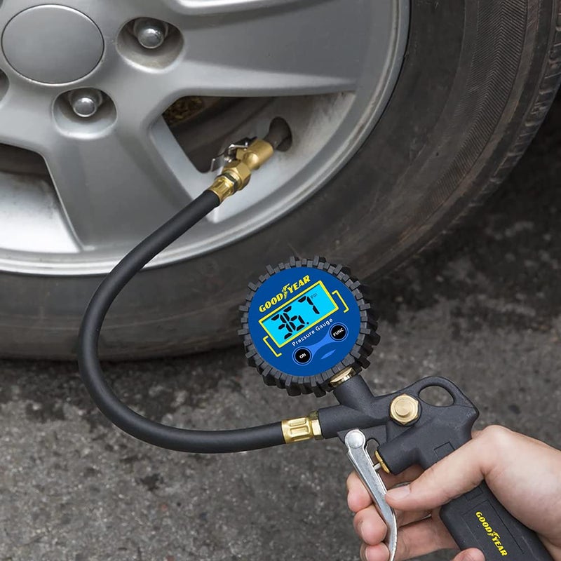 Goodyear Tyre Inflator Air Gun Tool with Digital Pressure Gauge for Air Compressors - Image 5