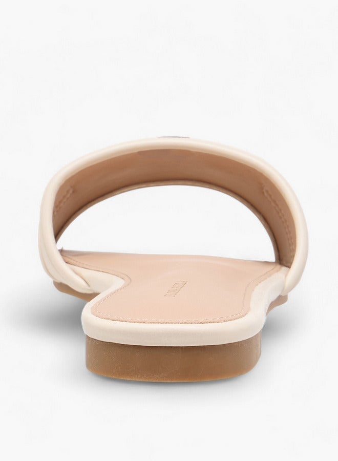 Flora Bella By Shoexpress Women Metal Accent Slip-On Flat Sandals - Image 5