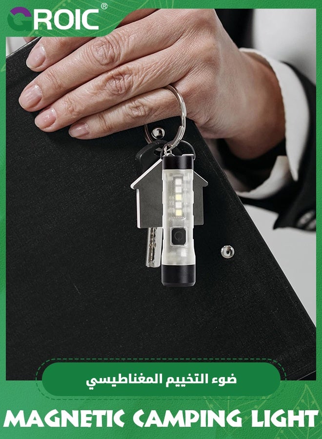 GROIC Mini Flashlight with Hook, Portable Camping Lantern, LED Flashlight with Magnetic Hook, Type-C Charging, Pocket Torch for Tent, Outdoor - Image 5