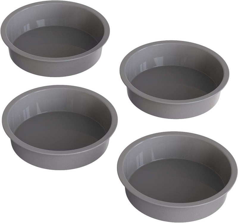 KEYFIVE Silicone 5 Inch Cake Pan Round, Set of 4 Silicone Small Cake Pans Round 5 x 2 Inch, Nonstick Smash Cake Pans, Quick Release 5 IN Cake Pan for Baking Small Cakes - Image 1