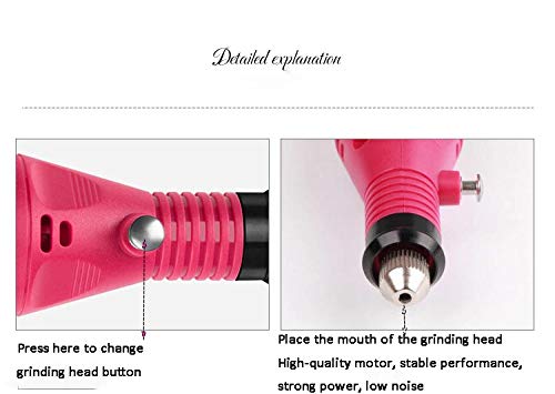 uptodateproducts 1 Set Professional Electric Nail Drill Machine Manicure Machine Pedicure Drill Set Ceramic Nail File Nail Drill Equipment Tool - Image 2