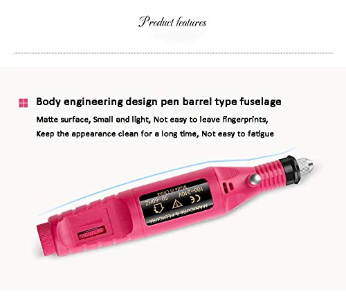 uptodateproducts 1 Set Professional Electric Nail Drill Machine Manicure Machine Pedicure Drill Set Ceramic Nail File Nail Drill Equipment Tool - Image 4