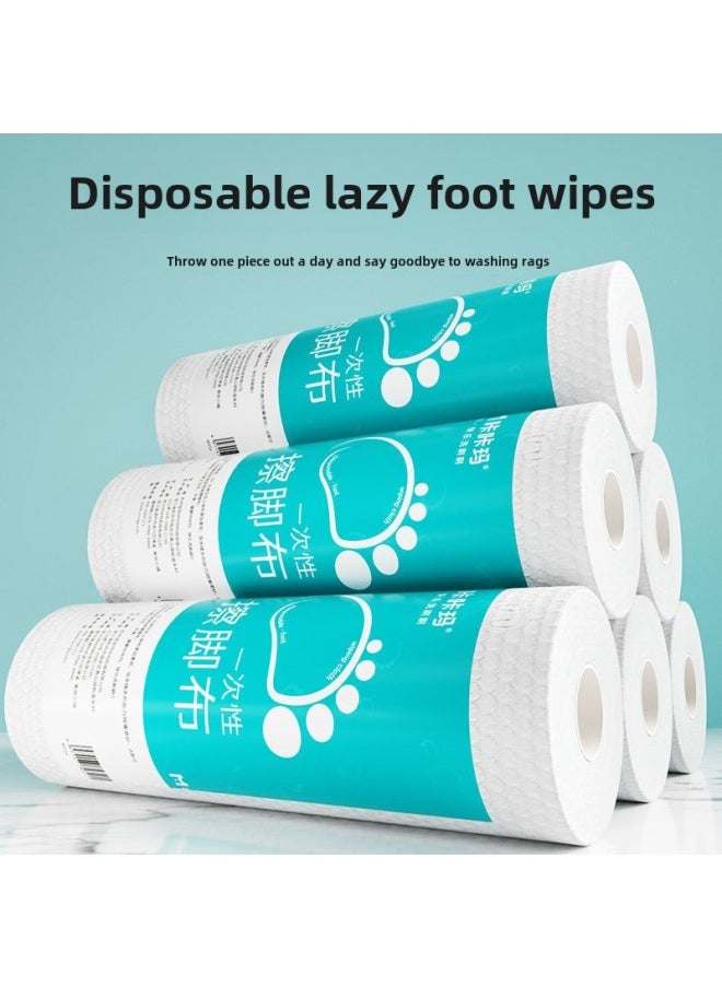 Generic Kakama Disposable Foot Cleaning Cloth Hotel Foot Bath Absorbent Foot Cleaning Cloth Foot Massage Towel Lazy Rag Non-woven Fabric-Color:25*25*50 Pieces [90 Rolls For One Box]]  - Image 3