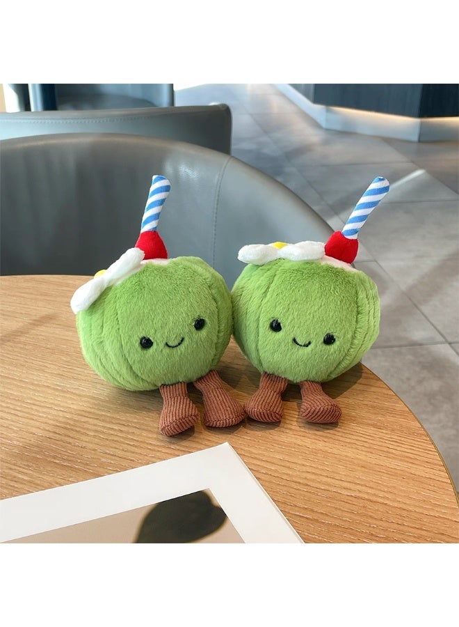 سلسلة مفاتيح جوز الهند المخملية المبتسمة – تعليقة حقيبة لطيفة بطابع شرق أوسطي - Image 3