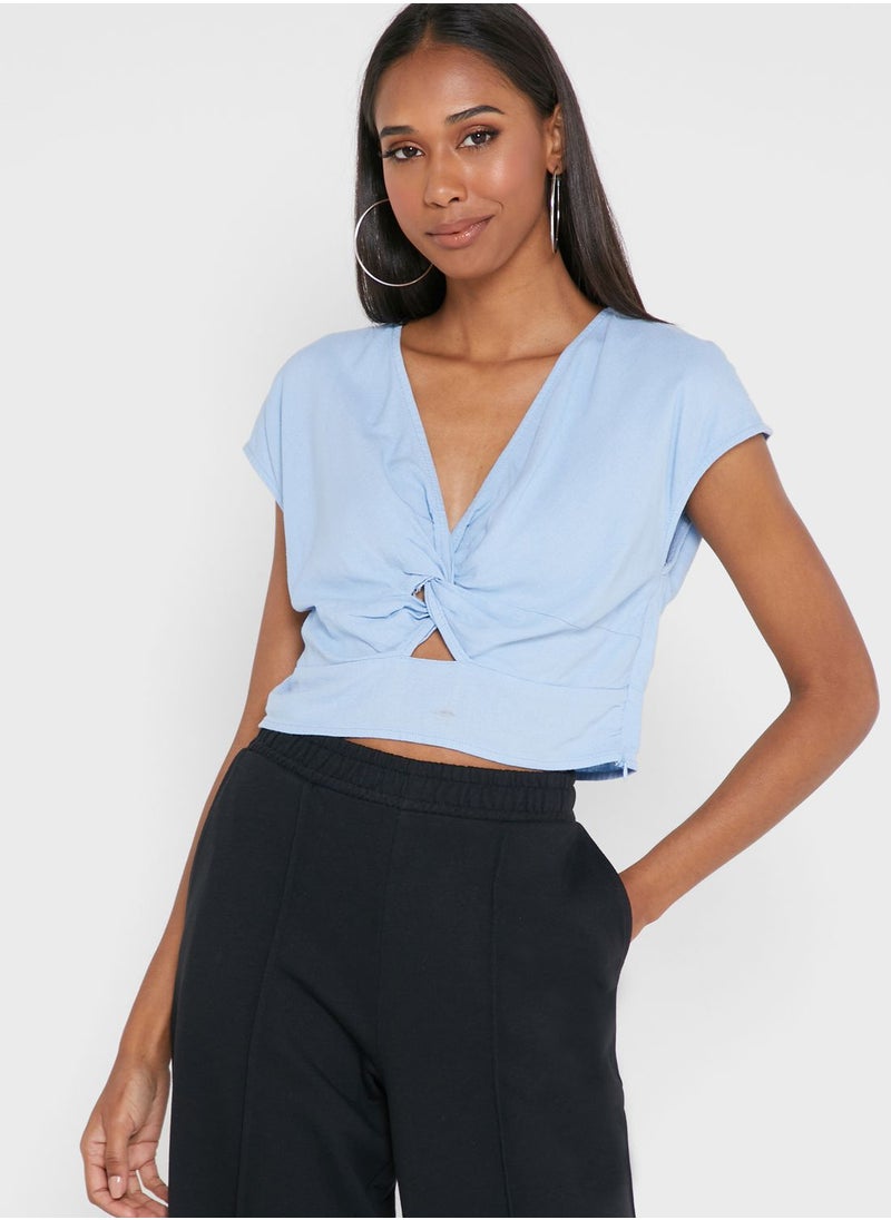 VERO MODA - Cap Sleeve Crop Top - Image 1