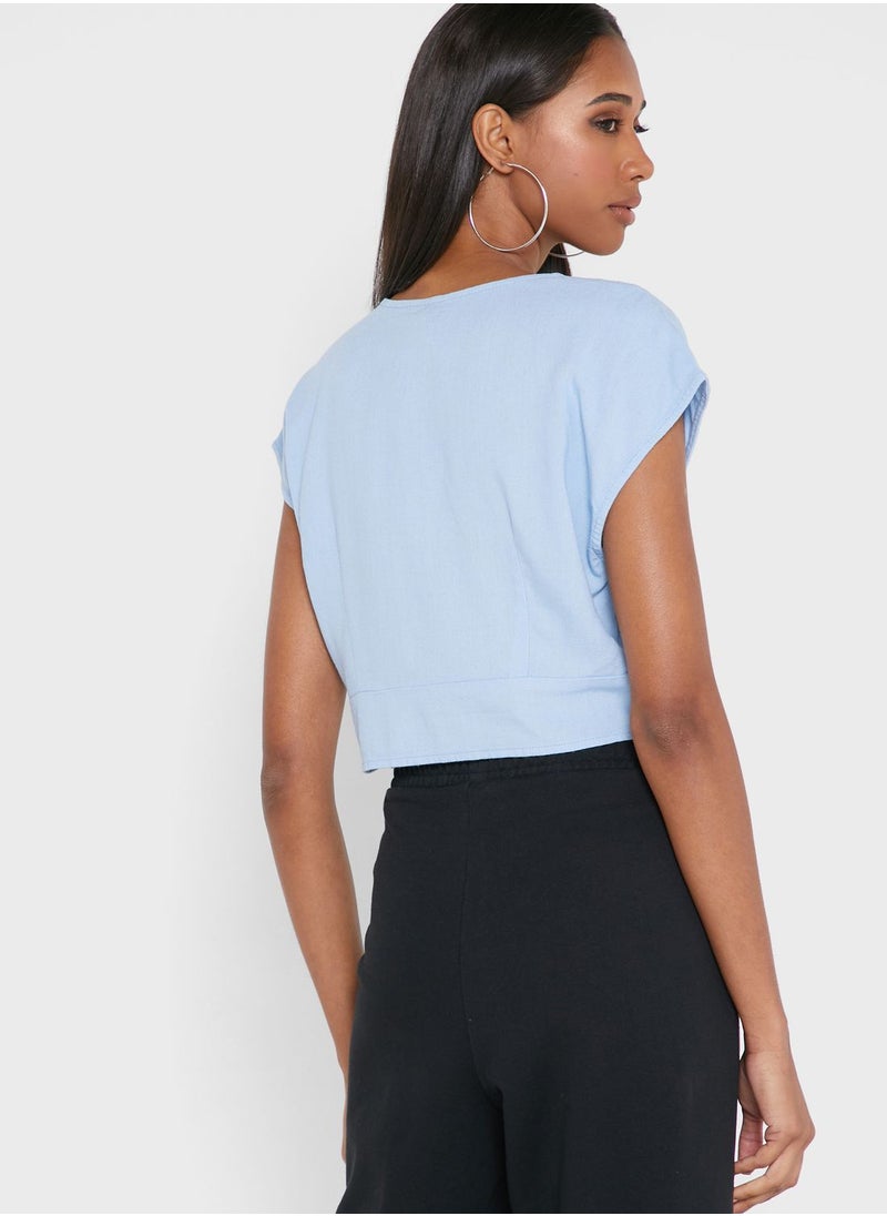 VERO MODA - Cap Sleeve Crop Top - Image 1