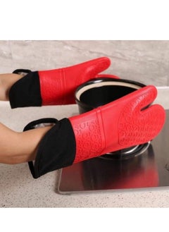 Generic Multi-colored heat-insulated kitchen gloves  - Image 2