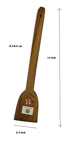 ARMAN SPOONS Handmade Teak Wood Set of Spatula ladle Broad Spatula Mini Spoons Cooking Serving Set of 4 Piece - Image 3