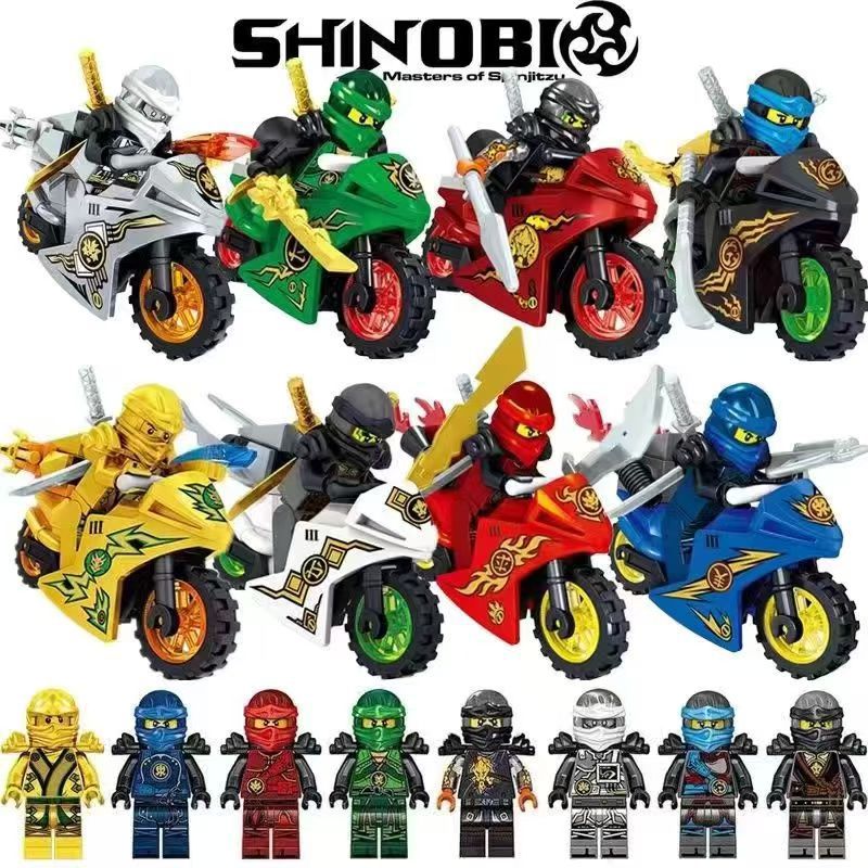 Ninjago Lloyd Ice Emperor Motorcycle Building Blocks Toy - Image 3