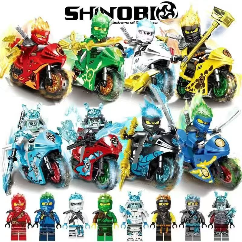 Ninjago Lloyd Ice Emperor Motorcycle Building Blocks Toy - Image 2