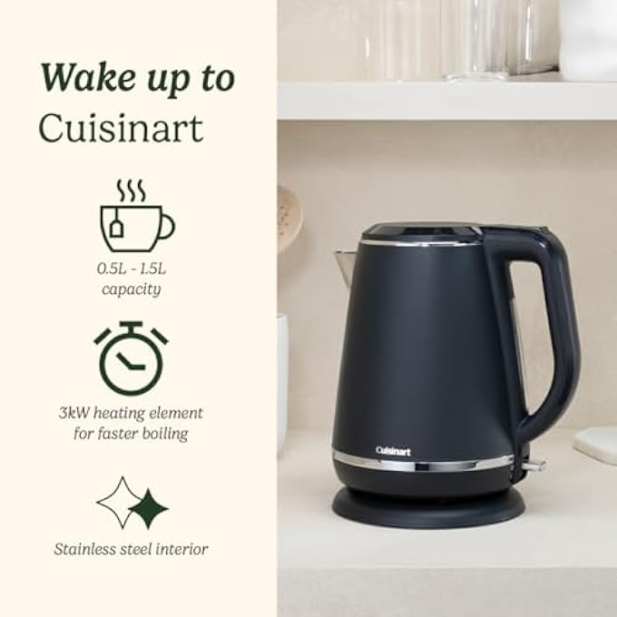 Cuisinart Jug Kettle 3Kw Slate Grey Stainless Steel Matte Finish 15L Capacity Cjk780U - Image 3