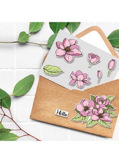 ORIGACH Realistic Magnolia Flower Stamps And Die And Layering Coloring Stencil Bundle For Card Making Album Arts Crafts Supplies  - Image 4