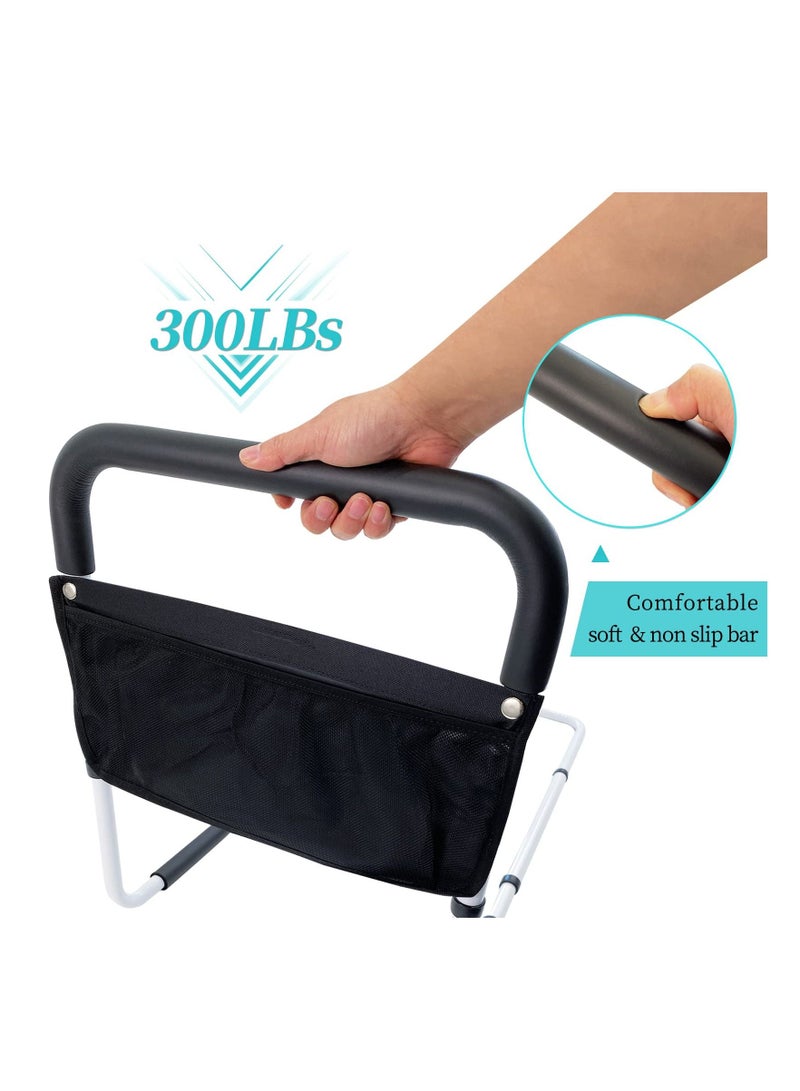 Arabest Bed Rails for Elderly Adults Safety with Adjustable Heights Storage Pocket Assist Support Side Railings for Seniors Citizens Slides Under Mattressbed Cane Medical Bed Guard Bed Handles Bars - Image 3