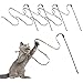 Molain Cat Wand Stick Toy 5pcs Rainbow Wand for Kittens Training Interactive Cat Exerciser Playing 30cm Leopard Print - Image 3