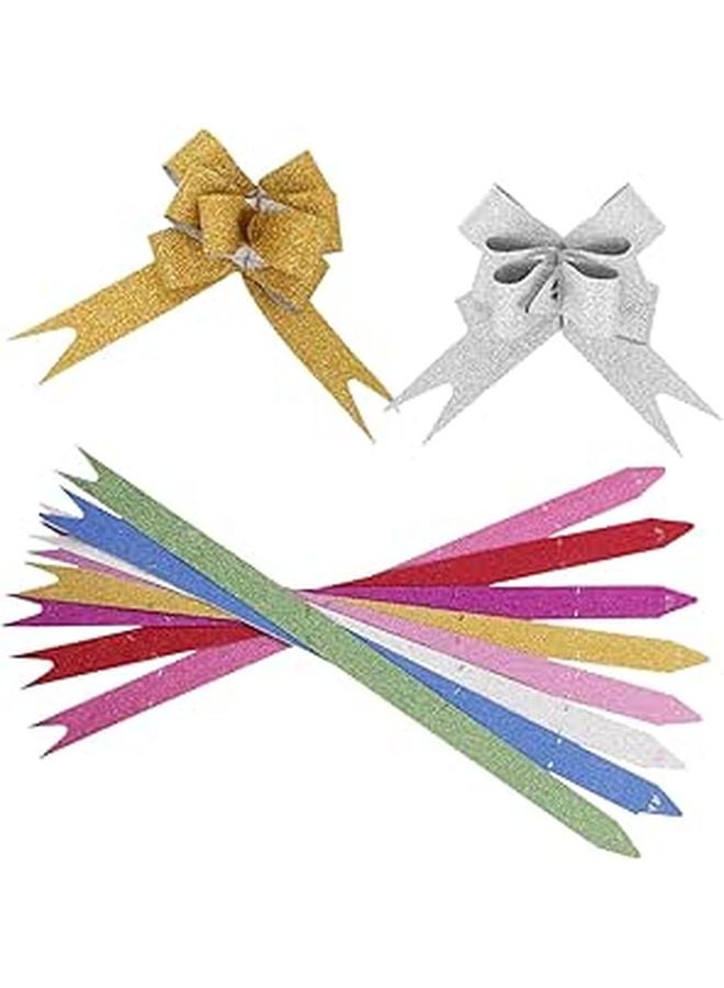 80 Pcs Decorative Plastic Pull Bows For Gift Wrapping Wedding Party Car Ornaments - Image 1