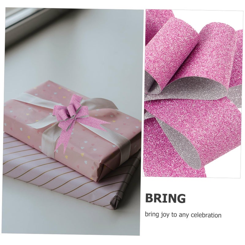 80 Pcs Decorative Plastic Pull Bows For Gift Wrapping Wedding Party Car Ornaments - Image 4