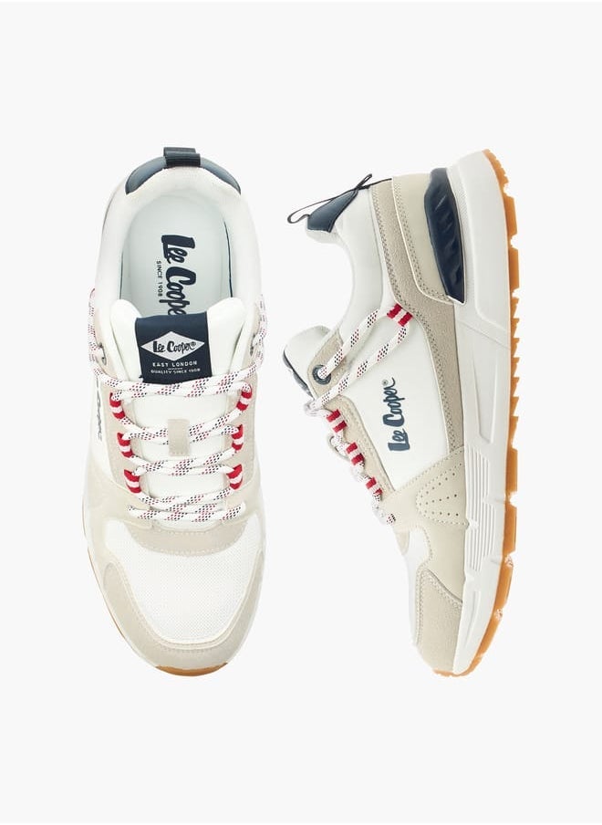 Lee Cooper - Mens Panelled Lace-Up Low Ankle Sneakers - Image 1