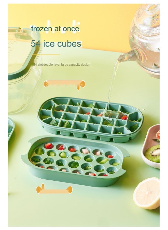 Anna Large Capacity Portable Two-Layer Silicone Ice Cube Tray - Image 3