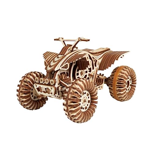 Wood Trick Quad Bike 3D Wooden Puzzles for Adults to Build  Rides up to 30ft  Wooden Model Car Kits to Build  Model Kits for Adults  Challenging Project Hobby - Image 1