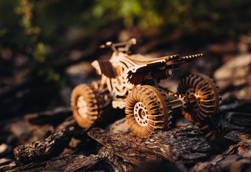 Wood Trick Quad Bike 3D Wooden Puzzles for Adults to Build  Rides up to 30ft  Wooden Model Car Kits to Build  Model Kits for Adults  Challenging Project Hobby - Image 3