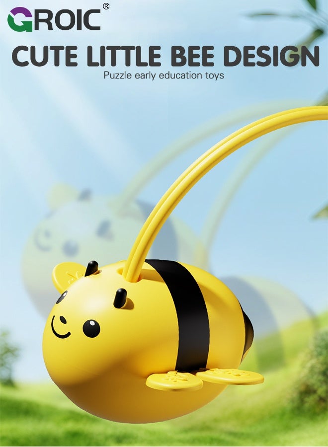 جرويك لعبة صيد السمك على شكل نحلة مغناطيسية، عصابة رأس قابلة للتعديل، لعبة تعليمية للأطفال من سن 3 سنوات فما فوق، مناسبة للحفلات العائلية والسفر للاستخدام الداخلي والخارجي - Image 3