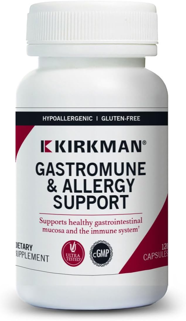 Kirkman Gastromune Allergy Support  Hypoallergenic120 Vegetarian Capsules GlutenCasein Free - Image 1