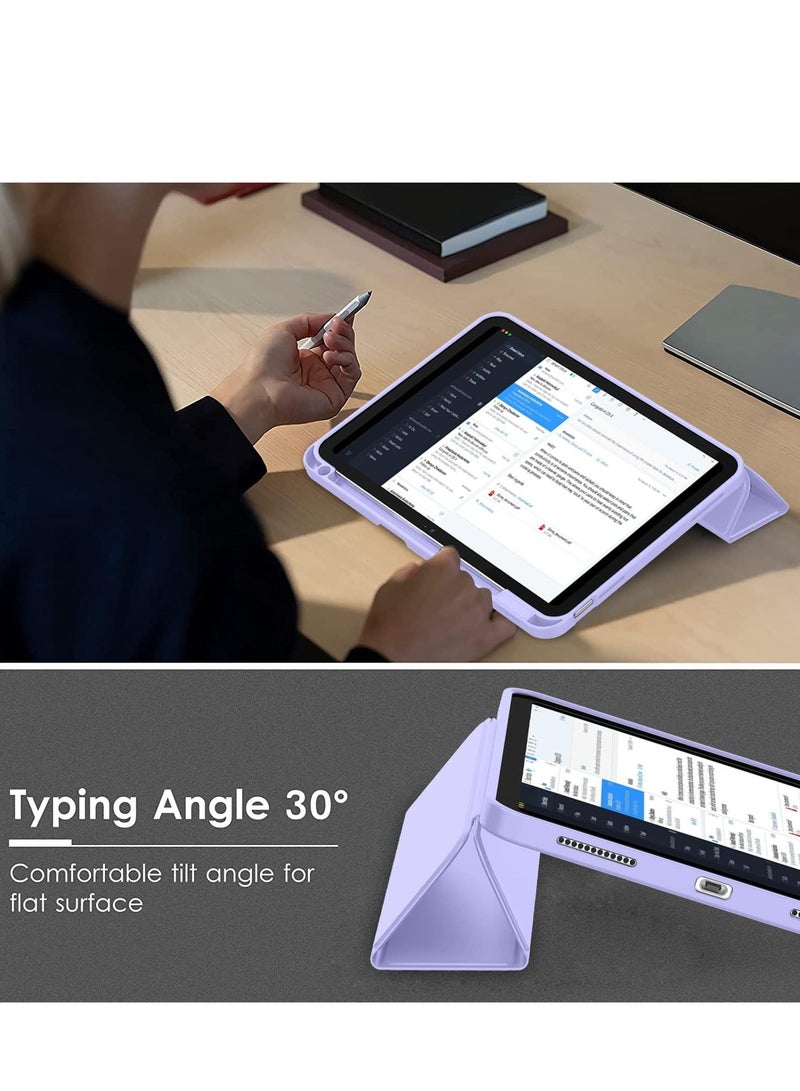 ELTRAZONE iPad 10th Generation Case (10.9 Inch, 2022) – Smart Case with Pencil Holder, Soft TPU Back, Auto Wake/Sleep Support – Light Purple - Image 5