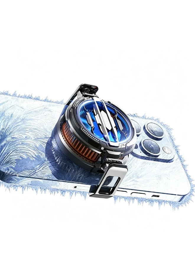 Memo Magnetic Semiconductor Phone Cooler - 15W Ultra-Freezing for iPhone 12-17 Series, Samsung Android, iPad - Silent RGB Gaming Cooler for PUBG, Live Stream, Vlog - Image 1