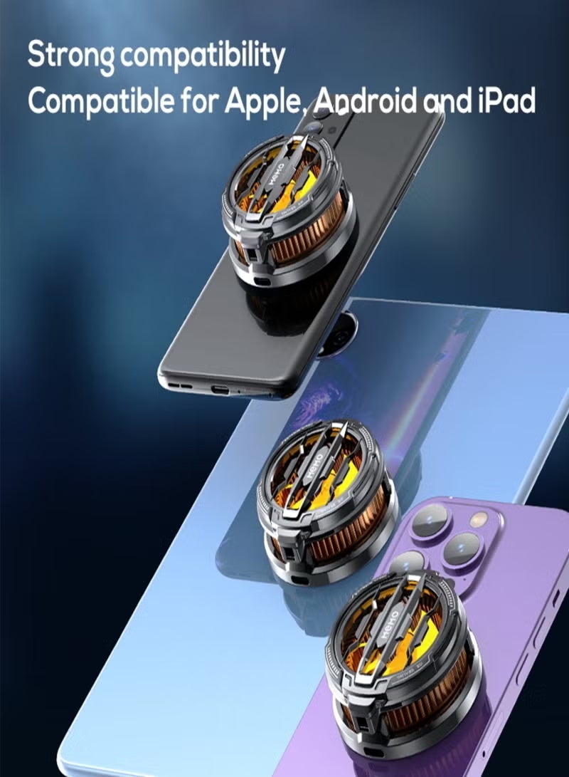 Memo Magnetic Semiconductor Phone Cooler - 15W Ultra-Freezing for iPhone 12-17 Series, Samsung Android, iPad - Silent RGB Gaming Cooler for PUBG, Live Stream, Vlog - Image 5