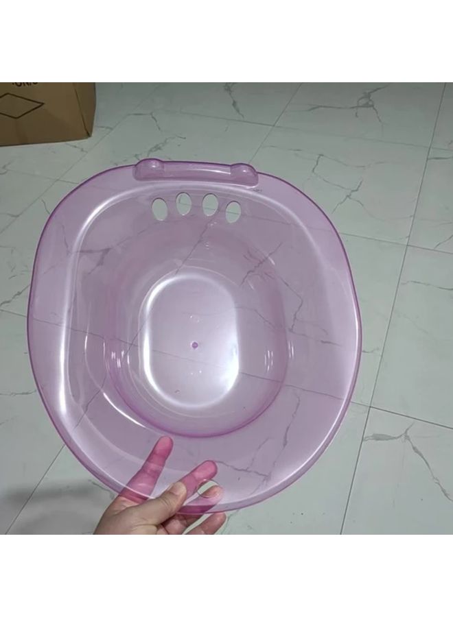 Portable Pink Bedside Shower Chair For Elderly And Pregnant Women - Image 2