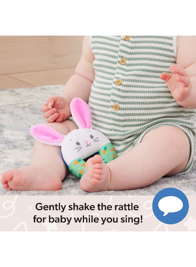 Ms. Rachel Hop Little Bunnies Soft Rattle with Plush Bunny Cover (22 cm) - Image 3