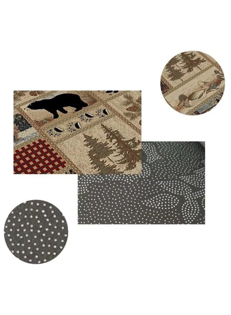 Anna 80 * 120cm Lordic Country Retro Living Room, Bedroom, Bedside Anti Slip And Wear Resistant Floor Mat - Image 2