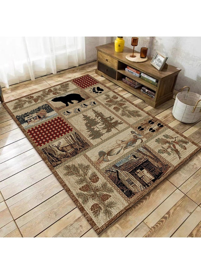 Anna 80 * 120cm Lordic Country Retro Living Room, Bedroom, Bedside Anti Slip And Wear Resistant Floor Mat - Image 3
