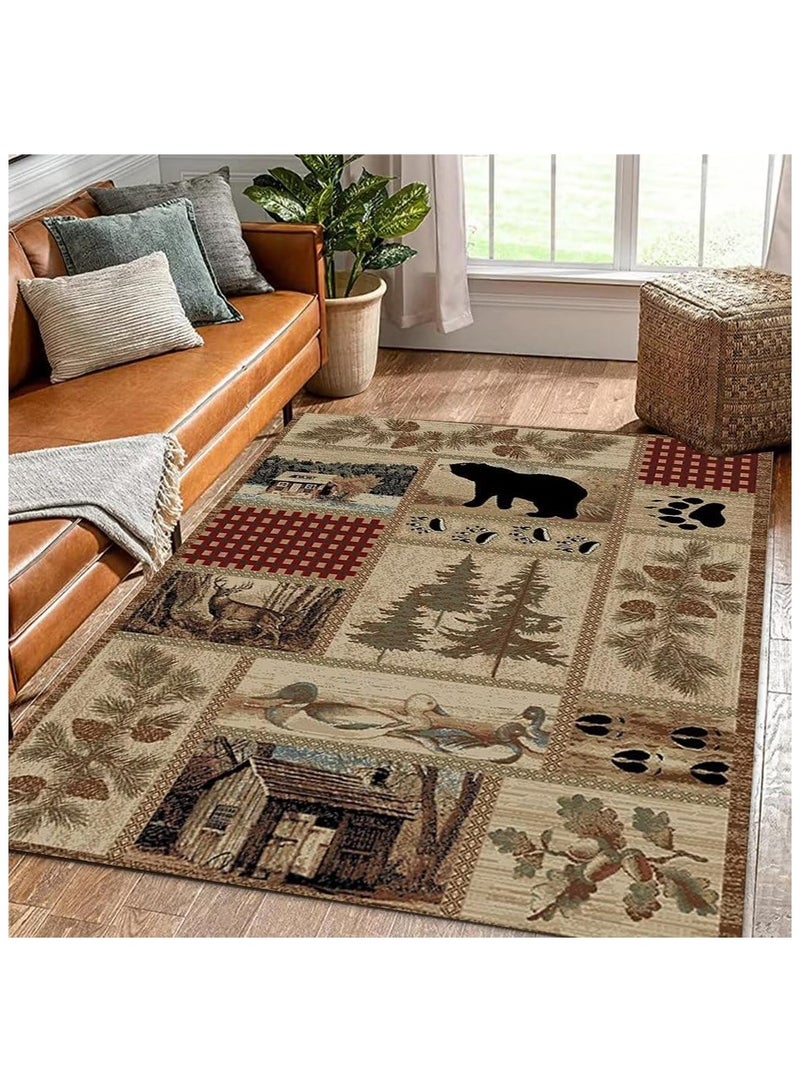 Anna 80 * 120cm Lordic Country Retro Living Room, Bedroom, Bedside Anti Slip And Wear Resistant Floor Mat - Image 5