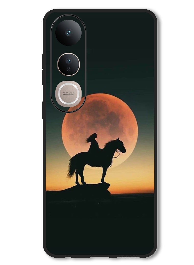 Theodor Case Compatible with Vivo V50 Lite Protection Shockproof Bumper Cover Majestic Horse Sunset - Image 1