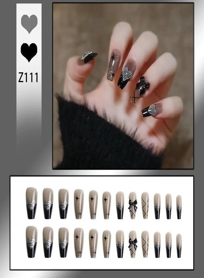 ZOONA 24PCS Everlasting French Nails Artificial Nails Art Set| Lightweight & Long Lasting| Easy To Use| Quick Fix For Festivals & Special Occasions - Image 4