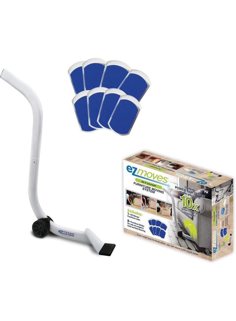EZ MOVES Smart Furniture Moving Solution with Powerful Lifter Handle and Durable Sliding Pads for Effortless Home Rearrangement Moving Cleaning and Floor Protection While Handling Heavy Furniture Safely - Image 2