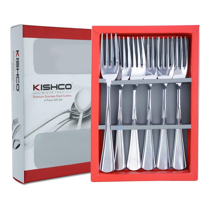 Kishco Milan Stainless Steel Dessert Fork Pack of 6 - Image 3