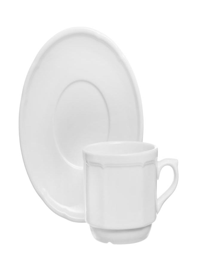 Royal Porcelain Tea Cup 0.25 L & Saucer 14.5 Cm Set Of 2 Shape 32 White - pzsku/Z1B207A1809B591F110B3Z/45/_/1740583245/140d1020-3b53-4898-a40d-39324a0deb91