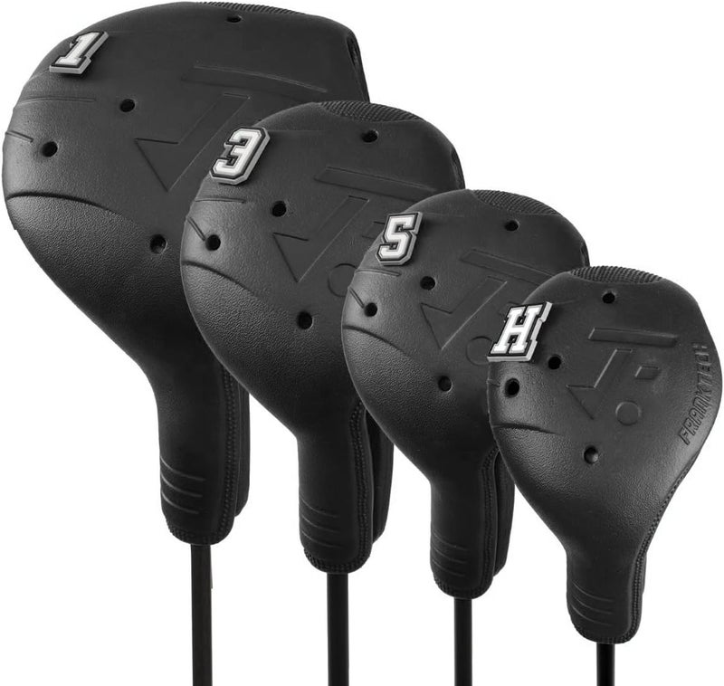 FRANKTECH Golf Head Covers, EVA Plastic Golf Club Covers for Driver Fairway Woods Hybrid, Driver Headcover with Pins, Fit All Right-Handed Golf Clubs, Easy On Off, Washable - Image 1