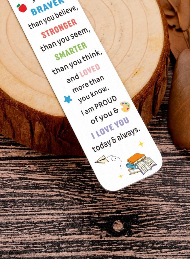 Fleure Esme Christmas Bookmarks for Students Back to School Supplies for Girls Boys Metal Ruler Bookmark First Day of Kindergarten Gifts for Kids Classroom Teacher Back to School 1st Grade Gift for Daughter Son - Image 5