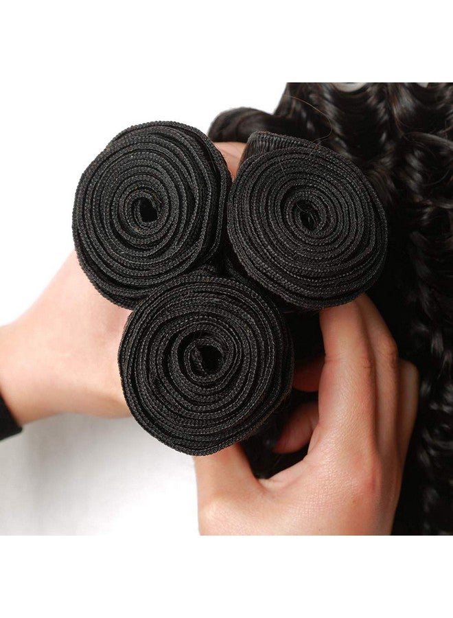 Angie Queen شعر برازيلي أصلي موجة عميقة حزمة واحدة 100% شعر بشري غير معالج لون أسود طبيعي 12 إنش - Image 4