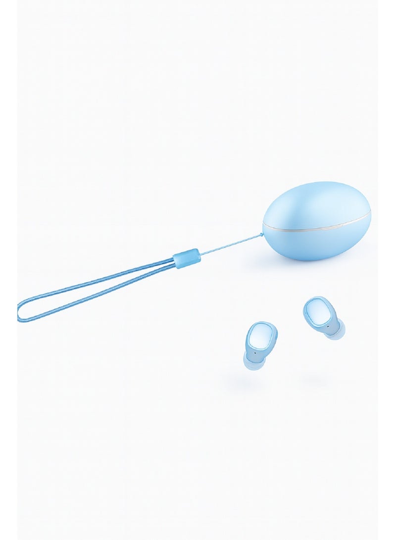Wireless Bluetooth earphones – 8mm driver – Type-C charging – 5-hour playtime – comfortable and lightweight design – blue color - Image 1