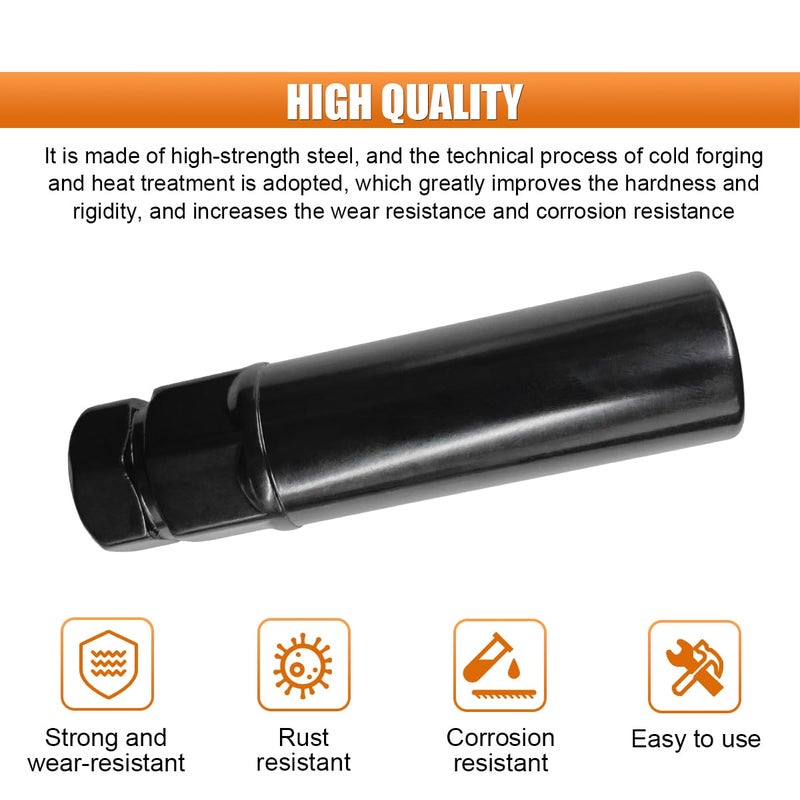 LHDOS Large 6 Spline Tuner Lug Nut Key, Car Wheel Lock Removal Tool Replacement for Spline Lug Nut, Aftermarket Lug Nut Socket Key Tool for 21mm (13/16") and 22mm (7/8") Hex Socket Wrench (Large 6 Splines) - Image 4
