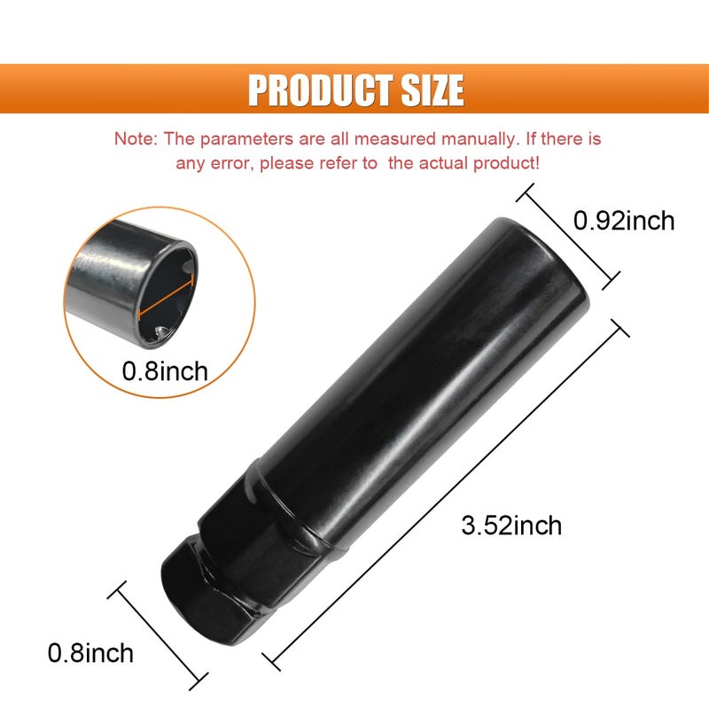 LHDOS Large 6 Spline Tuner Lug Nut Key, Car Wheel Lock Removal Tool Replacement for Spline Lug Nut, Aftermarket Lug Nut Socket Key Tool for 21mm (13/16") and 22mm (7/8") Hex Socket Wrench (Large 6 Splines) - Image 2