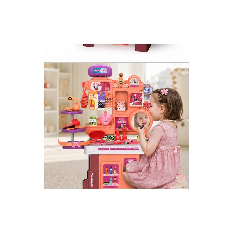BOWA Young Explorers' Dressing Table Playset Toy for Ages 3 and Above, Pink and Orange - Image 4